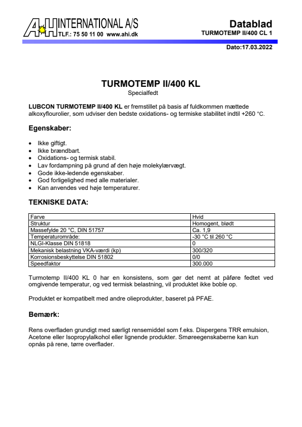 

TURMOTEMP II 400 KL 

